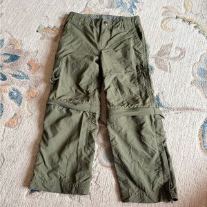 Rei Coop kids Pants Green Nylon Blend Sahara Convertible Pants size XXS (4/5)